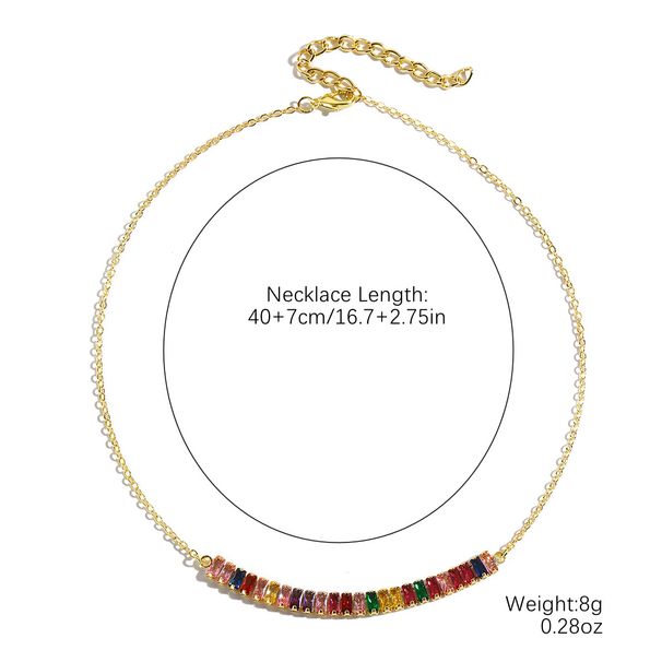 Moissanite Jewelry High-End Versatile Simple Light Luxury Full Diamond Collarbone Chain Zircon Necklace_voghion.com