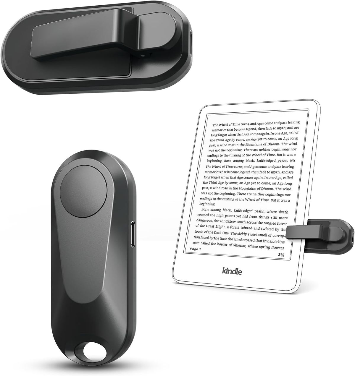 Remote Control Page Turner For Kindle Paperwhite EReaders, Camera Camcorder Remote Controls, Page Turner Clicker ForTablets Reading Novels_voghion.com