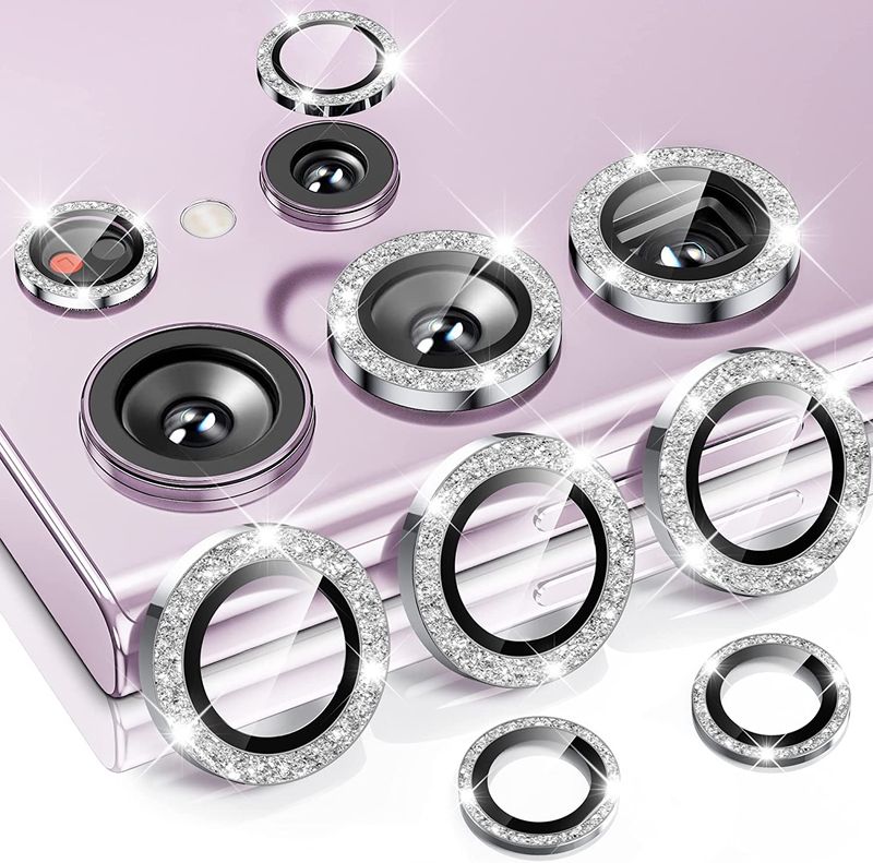 3D Diamond Lens Protector for Galaxy S22 S2 Glass Back Phone Camera Protection Case For Samsung_voghion.com