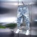 Men's Multi-Pocket Work Jeans – Loose Cuff Washed Denim Pants, Retro Utility Style With Nine-Point Harem Fit_voghion.com