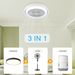 Glitzerlife Deckenventilator Mit Licht Und Fernbedienung 43W Leise LED Deckenleuchte Dimmbar_voghion.com