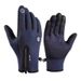 Gants d'hiver unisexes pour écran tactile – Gants d'équitation coupe-vent et imperméables avec doublure polaire (adhérence antidérapante, fermeture éclair, tailles M à XL)_voghion.com