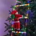 LED Christmas Santa Climbing Ladder Lights – Waterproof Holiday Decor For Windows, Walls & Trees (Warm White & Multicolor, Battery/USB Powered)_voghion.com