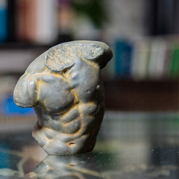 Ancient Greek Male Torso European Style Art Desktop Figure Small Ornament Sculpture Handmade_voghion.com