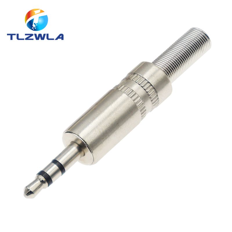 5PCS Metal Repair 3.5mm Male Headphone Plug Mono Stereo Audio Solder Cable Connector 3.5 2Pole 3Pole 4Pole Earphone Jack_voghion.com