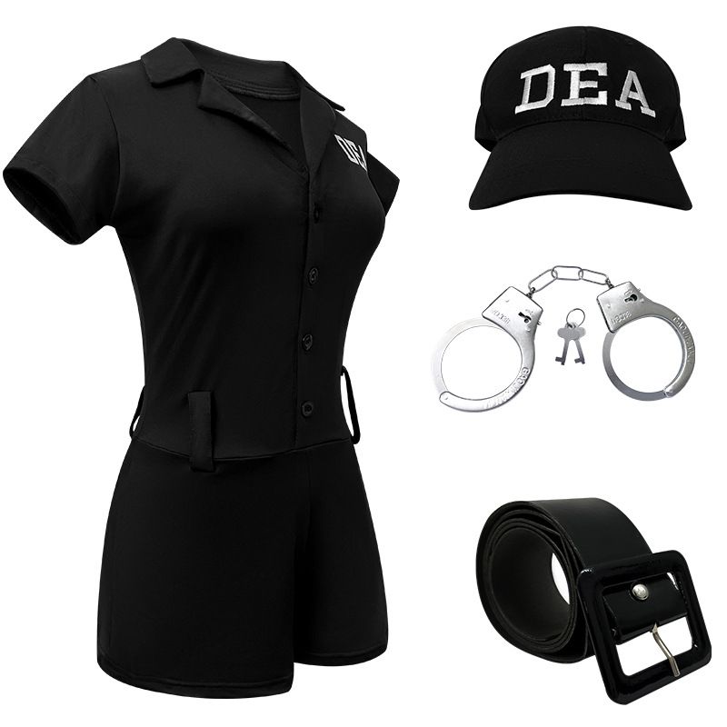 Nieuwe cosplay voor volwassenen, kleding voor vrouwelijke agenten, verleidingsuniformen voor de politie, rollenspelkostuums_voghion.com