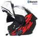 DOT & 3C Certified Modular Motorcycle Helmet – Dual Visor Flip-Up Full Face Helmet With Bluetooth, ABS Shell, Sun Shield & Clear Lens_voghion.com