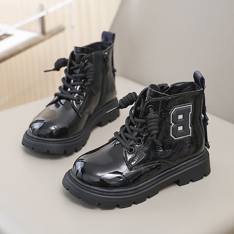 Σορτς Martin για κορίτσια 2024, νέο φθινόπωρο και χειμώνας βρετανικού στιλ, μεγάλες μπότες, παιδικές δερμάτινες μπότες από σουέτ_voghion.com