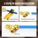 System 12PCS Heating 1 Fittings Brass Tee Pipe 2 For Shower PushFit_voghion.com