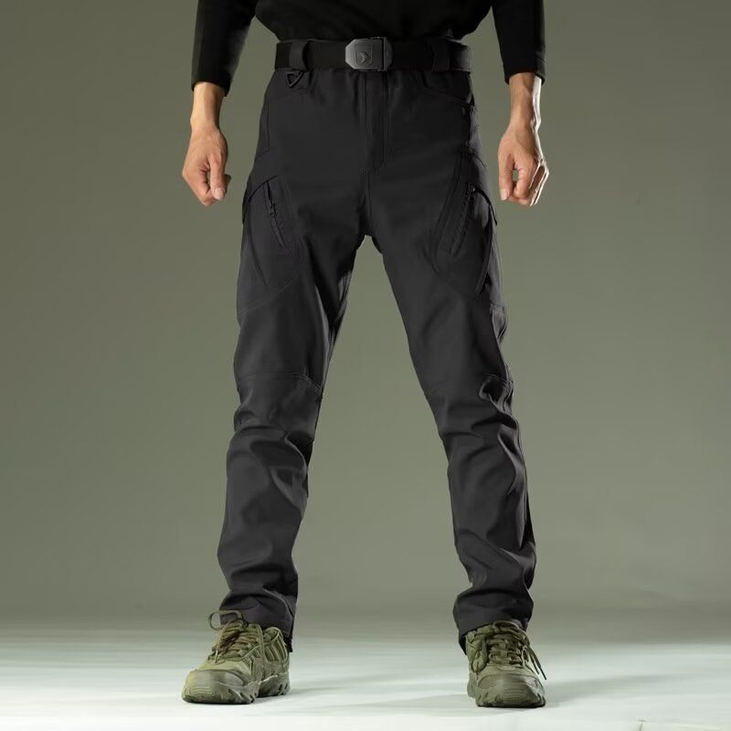 Pantalon cargo tactique pour homme - Pantalon de travail léger pour l'extérieur, multi-poches, coupe droite, tissu extensible, pour le printemps et l'été_voghion.com