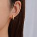 Boucles d'oreilles en acier inoxydable à motif géométrique triangulaire incrusté de zircon, tendance européenne et américaine, pour femmes, polyvalentes_voghion.com