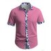 Summer Men's Wear Hawaiian Holiday Leisure Digital Printing Contrast Color Men's Short Sleeved Shirt_voghion.com