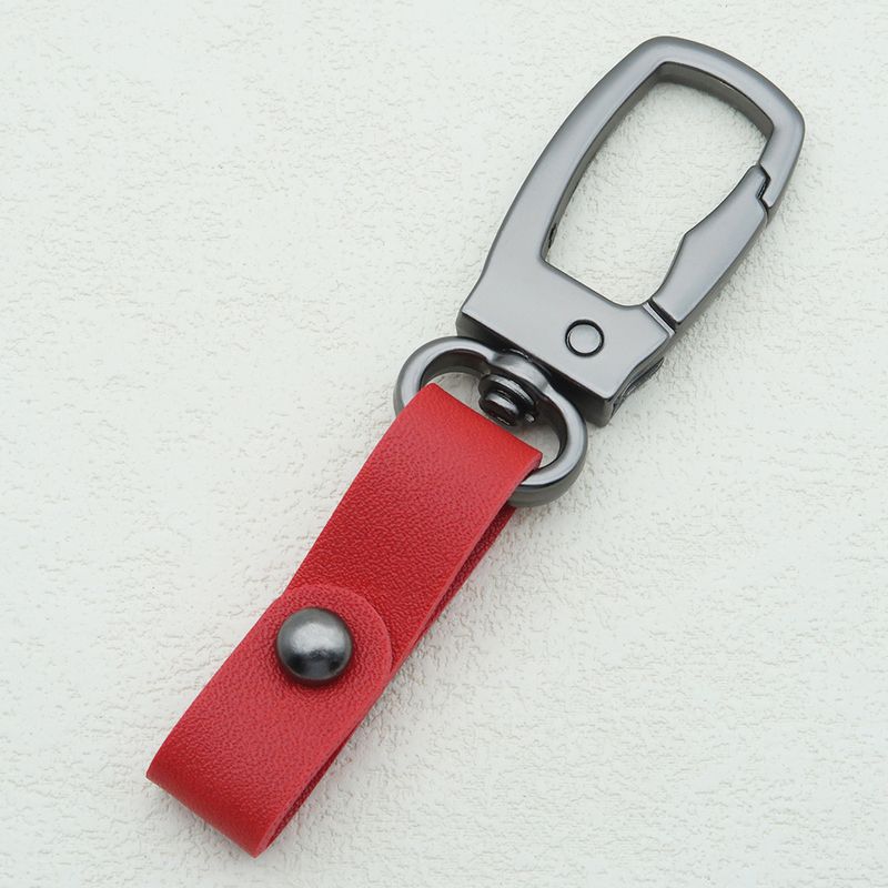 Vierkante metalen auto sleutelhanger hanger creatieve eenvoudige sleutelhanger leren taille sleutelhanger accessoires voor mannen en vrouwen_voghion.com
