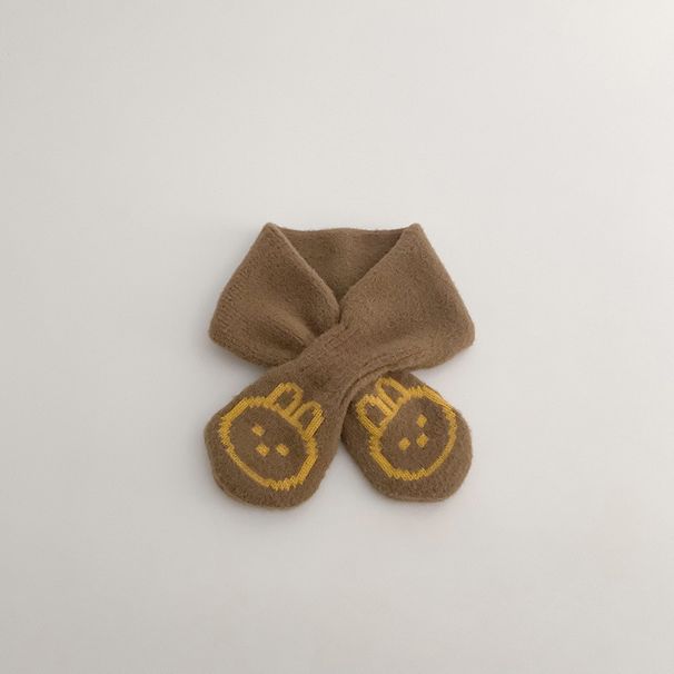Bufanda de bebé Invierno lindo conejo bebé cálido tejido cuello de bebé para hombres y mujeres_voghion.com