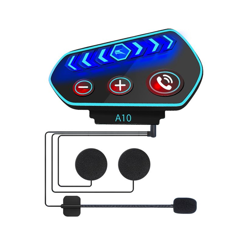 A10 Headphone Bluetooth-compatible 5.0 Noise Reduction Rechargeable Motor Bike Interphone_voghion.com