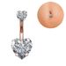 Nuovo piercing all'ombelico con bottone in zircone creativo a doppio cuore per e-commerce transfrontaliero_voghion.com