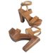 Women's Platform Sandals - Chunky Heel Ankle Strap Slides With Buckle Detail (Plus Size Available)_voghion.com