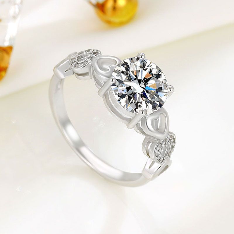 New Light Luxury 925 Hand In Hand Ring Moissanite Closed Ring Hot Selling Source_voghion.com