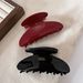 Fermaglio per capelli coordinato, stile coreano, semplice ed elegante, in acetato rosso medio, con elastico per la schiena e la testa, con fermaglio a squalo._voghion.com