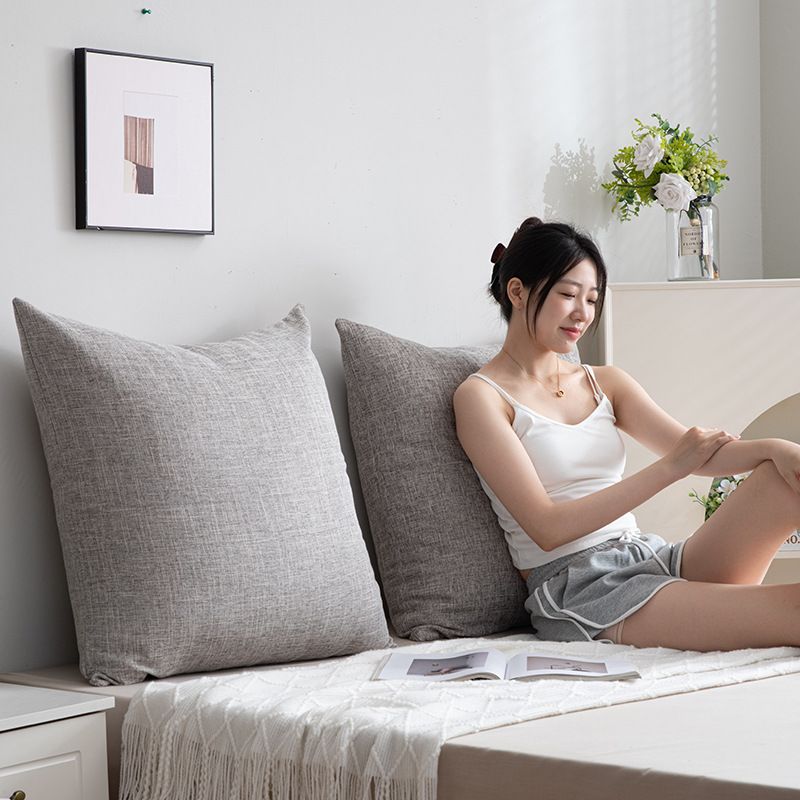 Oversized Decorative Pillow Cover - Sofa & Living Room Cushion Case (50x50cm Soft Flannel Fabric Zipper Closure No Insert Included Home Decor)​​_voghion.com