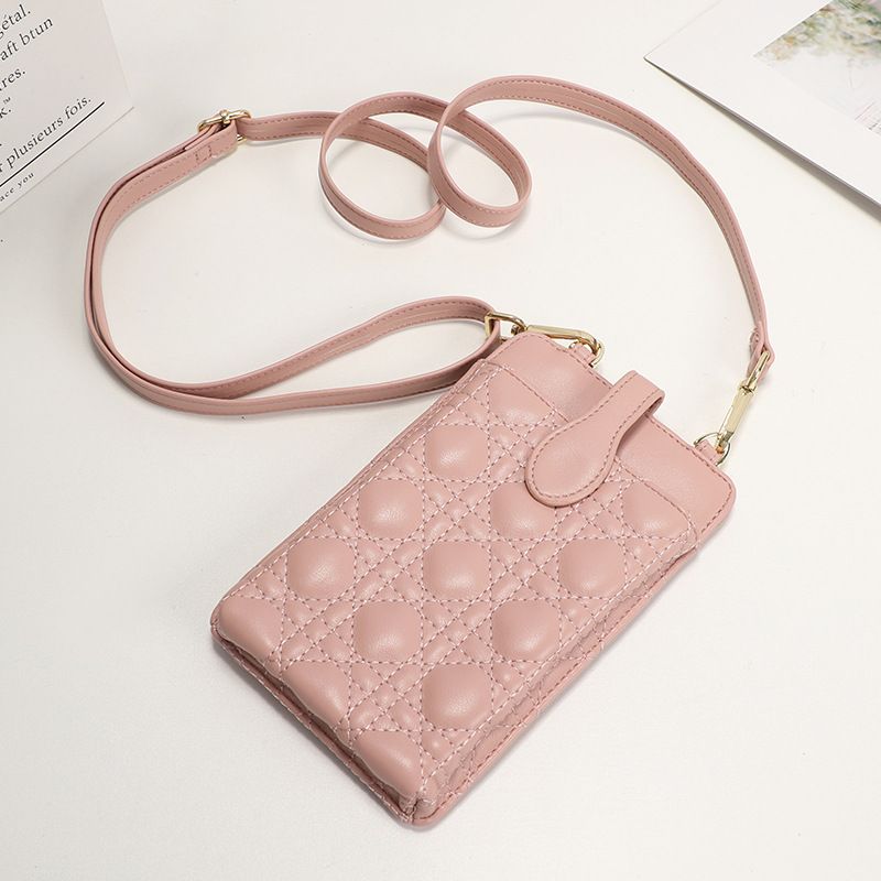 Jedno rameno Crossbody mobilní telefon taška moderní módní pastorační styl přenosná všestranná vertikální peněženka pro ženy_voghion.com