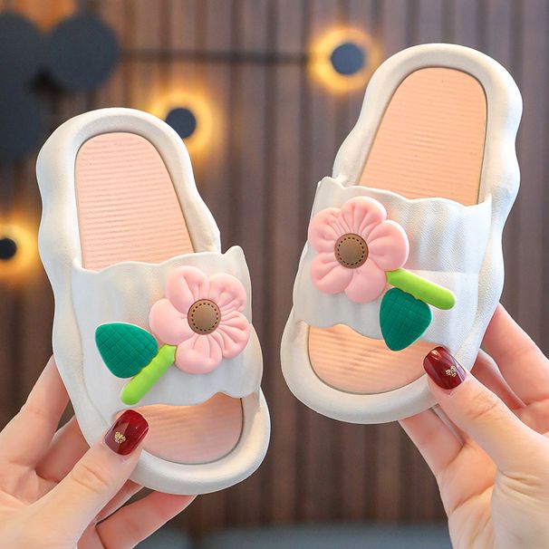 Children's slippers Girls summer flowers new cartoon soft bottom parent-child indoor non-slip cute cool slippers_voghion.com