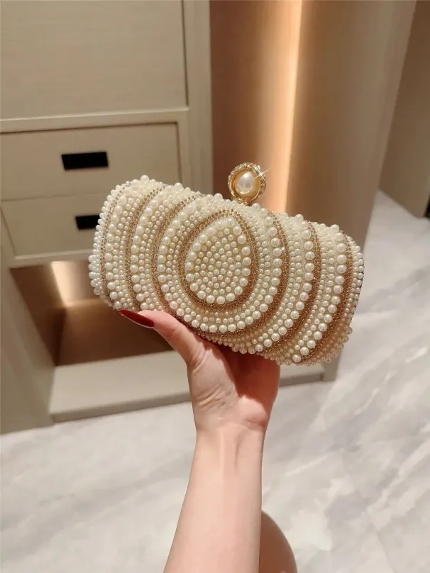 CrossBorder Retro Pearl Bag Cheongsam Handbag HighEnd Beaded Decorative Evening Hand 250614l_voghion.com