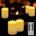 Candele LED con telecomando - Luci in cera PP senza fiamma con telecomando a 10 tasti per matrimoni, ristoranti e campeggio (diametro 10 cm, altezza 15,3 cm)_voghion.com