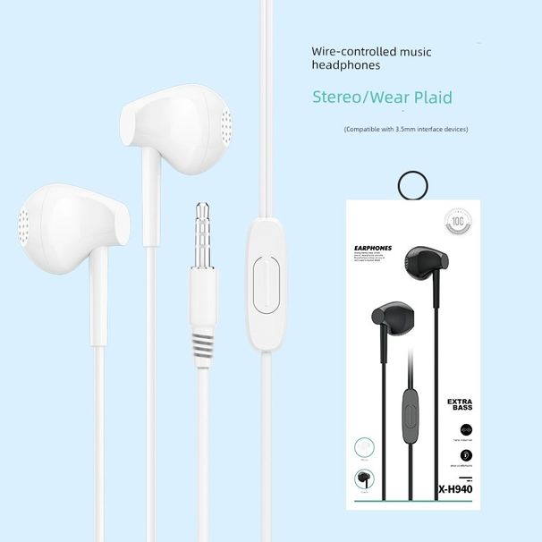 Offerta speciale con cavo per telefono cellulare Oppo Huawei Vivo Computer Auricolare con foro rotondo da 3,5 mm con microfono di alta qualità_voghion.com