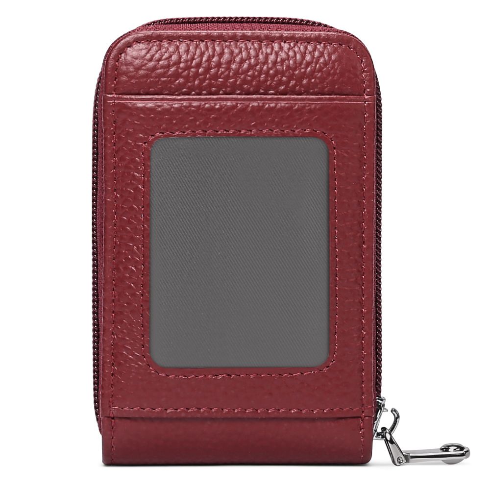 Primera capa de piel de vaca rfid cepillo antirrobo bolsa de tarjeta de crédito órgano bolsa de tarjeta coreana estuche para tarjetas Estuche para tarjetas bolsa para tarjetas de visita posición de múltiples tarjetas cuero genuino_voghion.com