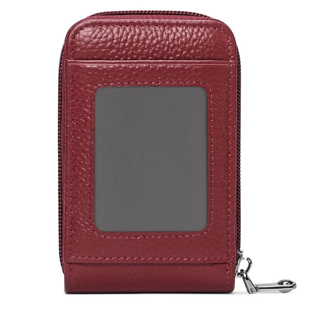 Primera capa de piel de vaca rfid cepillo antirrobo bolsa de tarjeta de crédito órgano bolsa de tarjeta coreana estuche para tarjetas Estuche para tarjetas bolsa para tarjetas de visita posición de múltiples tarjetas cuero genuino_voghion.com