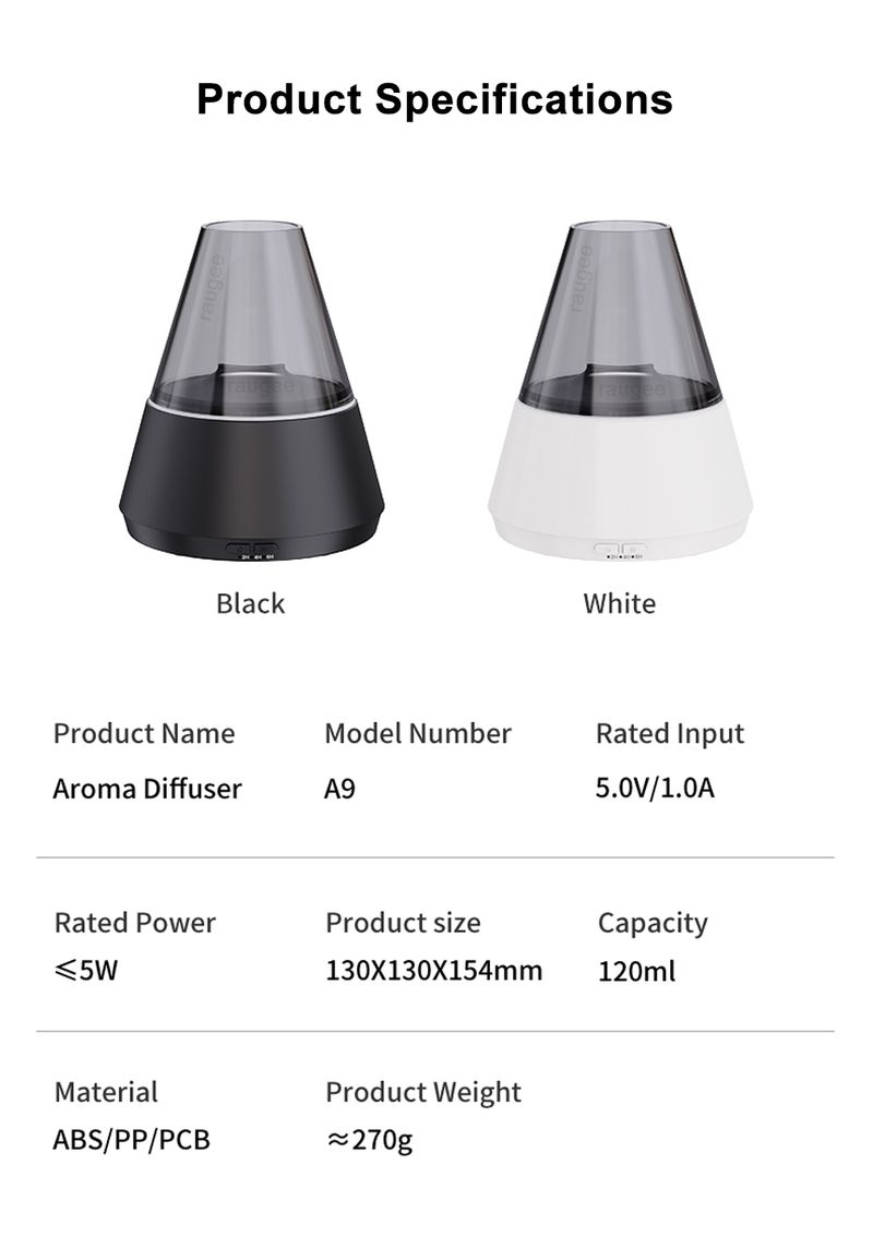 Air Humidifier USB Mini Aroma Essential Oil Diffuser Home Mute Automatic Mist Maker Fragrance Diffuser With Colorful Night Light_voghion.com