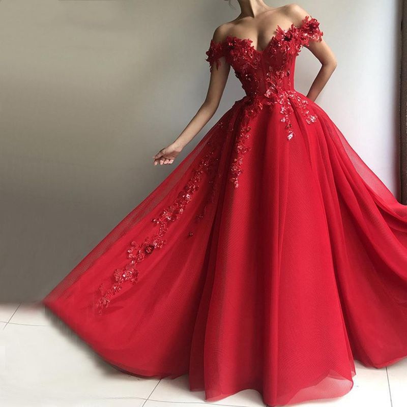 2025 neue Europäische Und Amerikanische Brautkleid Sexy Eine Schulter Große Schaukel Kunst Prüfung Bühne Host Leistung Kleidung_voghion.com