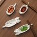 Cute Cat-Shaped Ceramic Sauce Dish - Mini Condiment Bowls For Sushi Soy Sauce & Wasabi Creative Chopstick Rest Set (BPA-Free Dishwasher Safe)_voghion.com