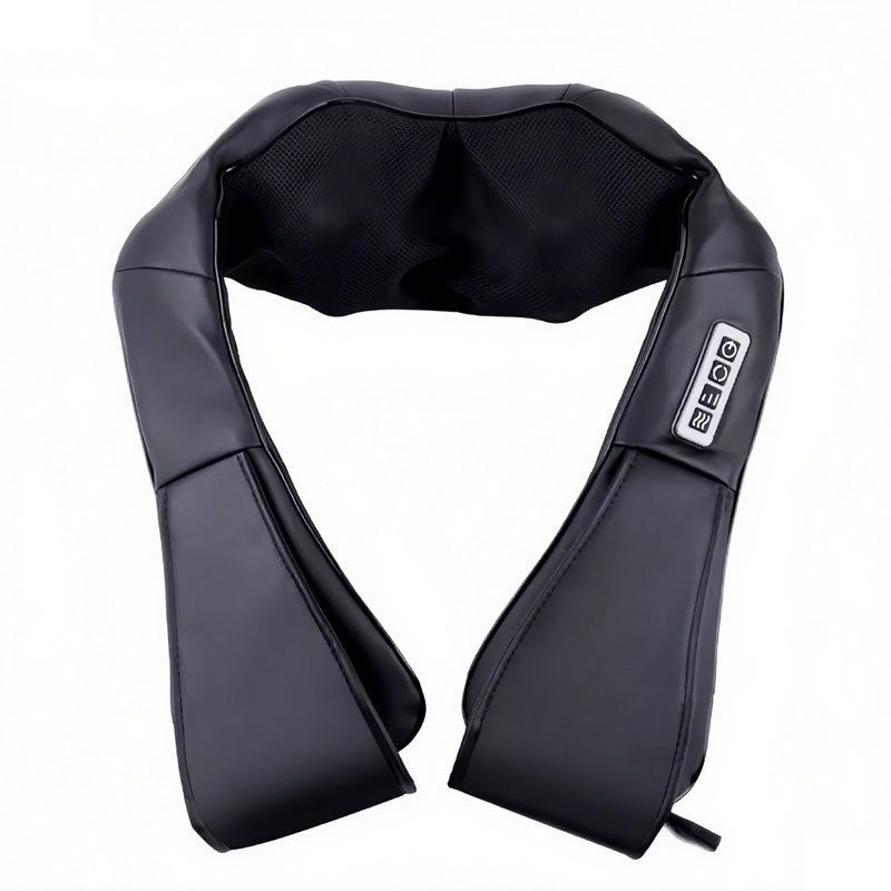 16-Node Shiatsu Neck & Shoulder Massager With Heat – 3D Kneading For Car/Home, 3 Speed Levels, Timer & Adjustable Straps, Universal Plug Options_voghion.com