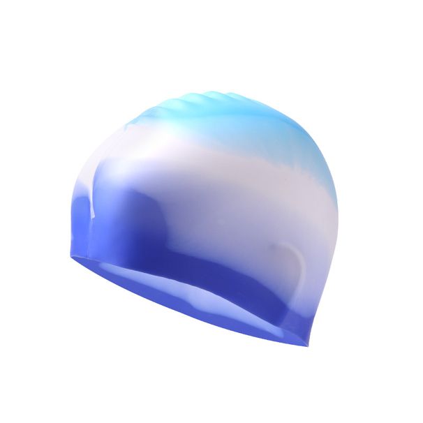 Badekappe aus Silikon für Erwachsene, farblich passend zum Schwimmen, hohe Elastizität, rutschfest, wasserdichter Kopf für Männer und Frauen, Neu_voghion.com