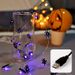 Stringa di ragni a LED per Halloween, scatola di batterie, luce viola, ricerca di oggetti di scena a tema, disposizione di lanterne decorative_voghion.com