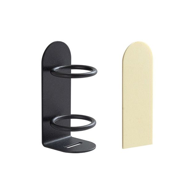 3Pcs Wrought Iron Electric Wall-Mounted Non-Perforated Toothbrush Holder Non-Marking Bracket Storage Rack Home_voghion.com