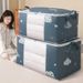 Large Capacity Clothes Storage Bag Organizer With Reinforced Handle Suitable For Blankets Bedding Foldable With Sturdy Zipper_voghion.com