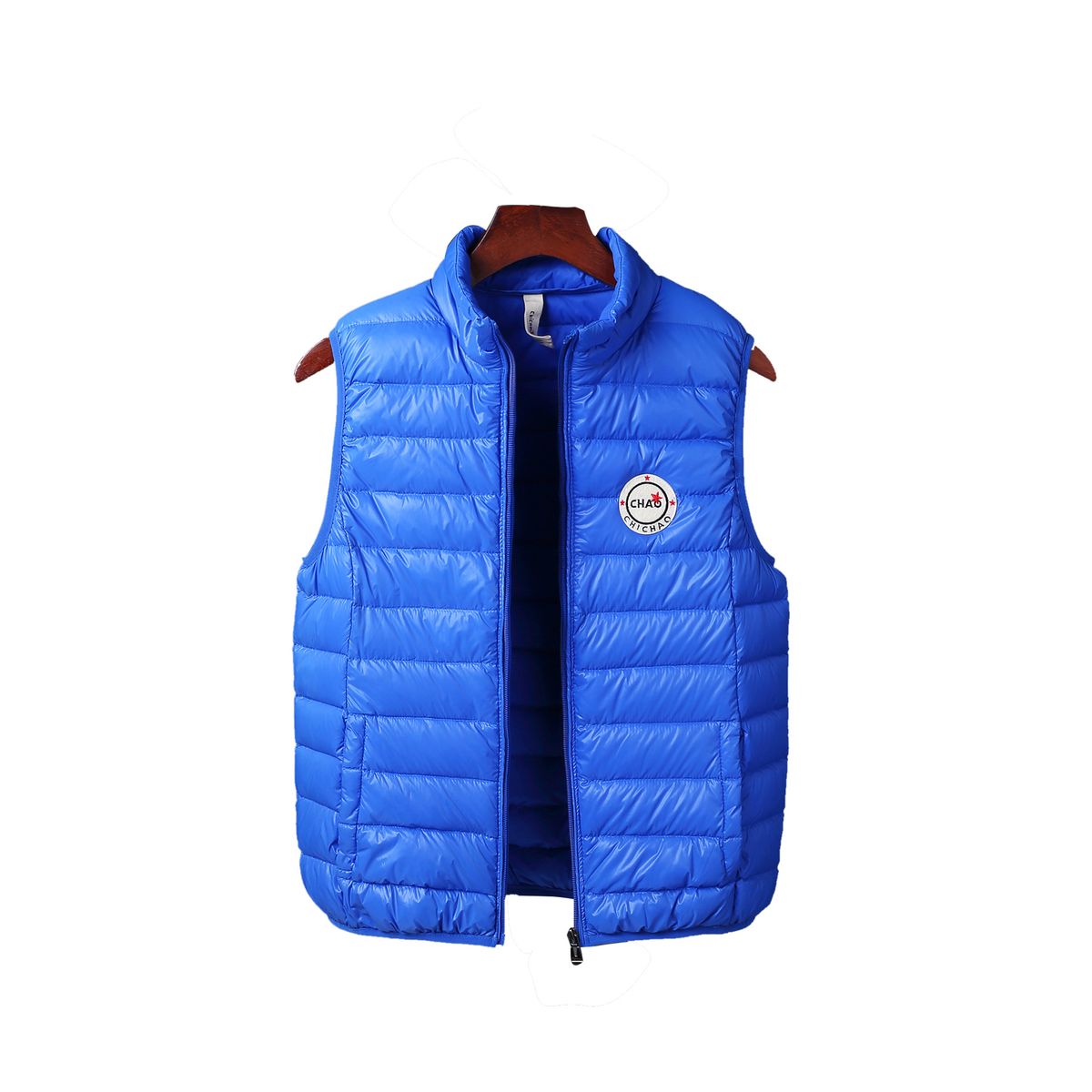 Men's Down Vest Jacket - Lightweight Warm Stand Collar Puffer Vest For Men & Women, Solid Color Autumn Winter Outerwear_voghion.com