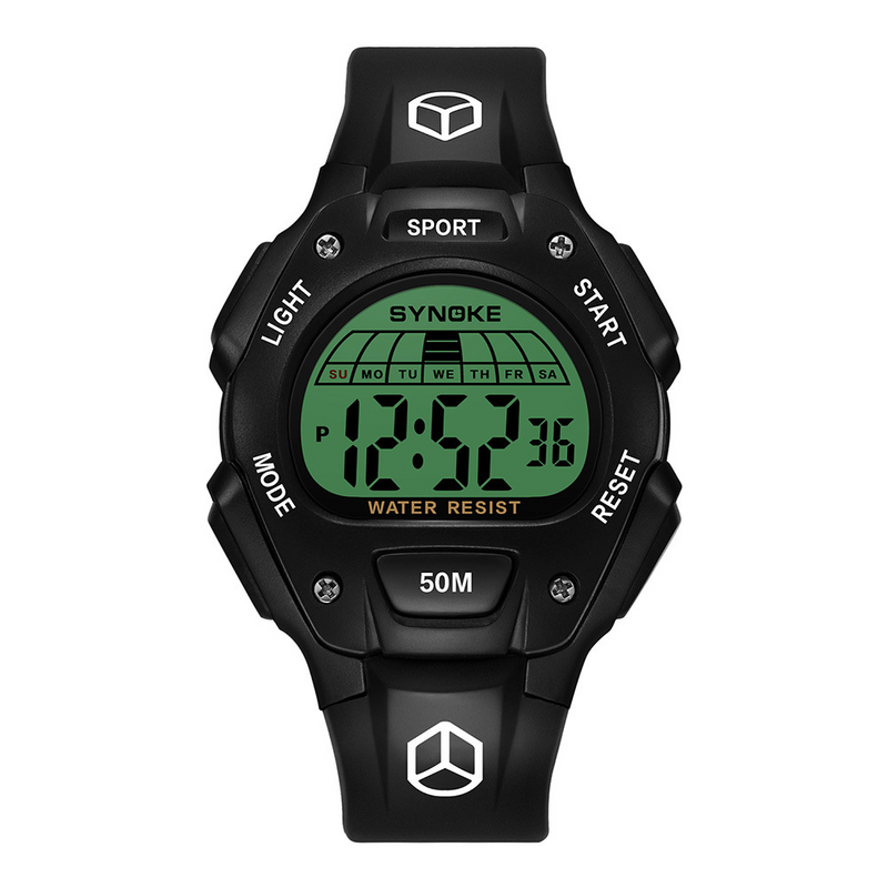 SYNOKE student electronic watch cartoon waterproof sports watch men's fashion alarm clock multi-function luminous_voghion.com