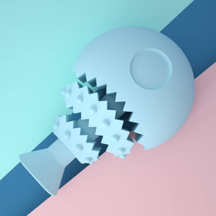 Pet Molar Dog Chew Toy Fish Bone Fun Food Leakage Toy_voghion.com