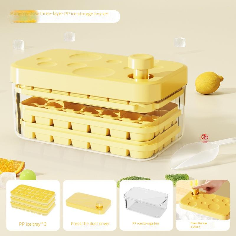 ​One-Push Silicone Ice Cube Tray - Quick Release, Reusable & BPA-Free Ice Maker For Cocktails & Beverages (Dishwasher Safe, 24-Cube Capacity)_voghion.com