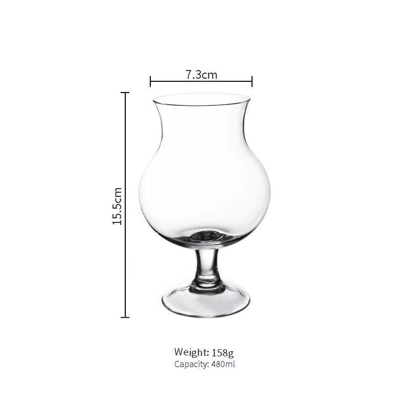 Glass Beer Mug - Aesthetic Highball Cup For Craft Beer Milk Tea & Juice (Transparent 500ml Perfect For Social Media Photos)​_voghion.com