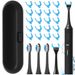Rechargeable Electric Power Toothbrush - 3 Modes, 2 Min Timer, 3 Brush Heads And 20 Pcs Floss Picks Heads Compatible With Philips Sonicare Brush Head_voghion.com