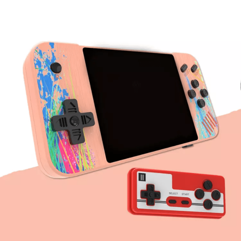 Console di gioco portatile Supporto per console di gioco retrò con schermo grande da 3,5 pollici per collegare due giocatori alla TV_voghion.com
