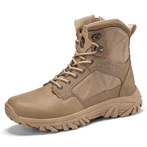 High-top Boots Men Breathable Anti-slip Shock-absorbing Breathable Combat Boots Men Outdoor Comfortable Casual Ankle Boots Men_voghion.com