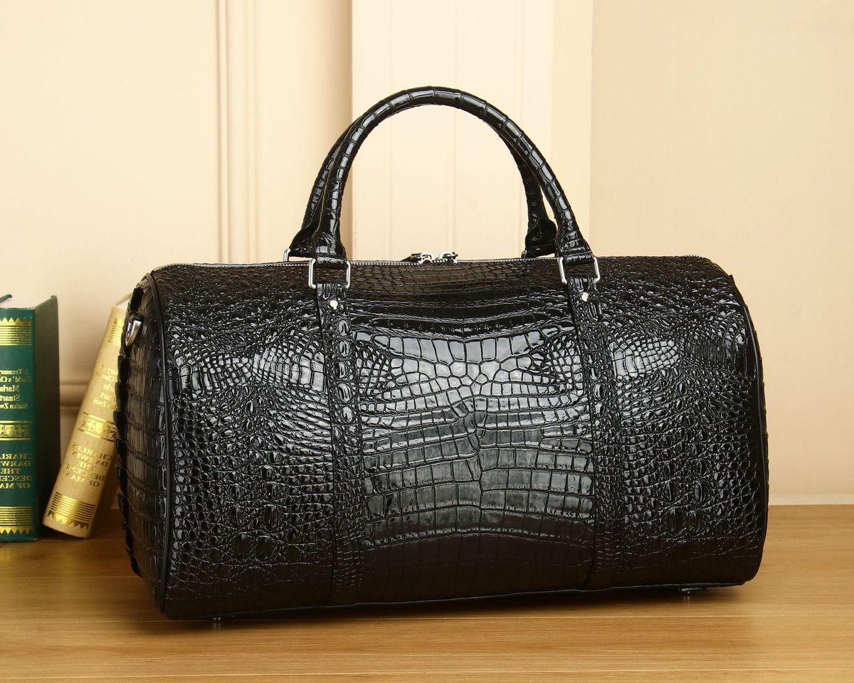 Neu Krokodil Bauch Muster Gepäck Große Kapazität Reise Einzelnen Schulter Crossbody herren Tasche Trendy_voghion.com