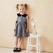 Girls Summer Plaid Princess Dress Female Baby Retro Small Pan Collar Dress Vest Skirt_voghion.com