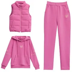 Gilet de vêtements pour femmes, costume trois pièces pour personnes d'âge moyen et âgées, plus velours épais, vêtements de sport, manteau d'hiver résistant au froid pour femmes, nouveau